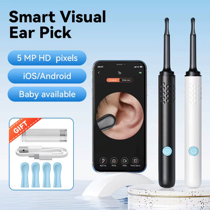ClearView WiFi Ear Camera – HD Visual Ear Cleaner with LED Lights & Mini Earpick