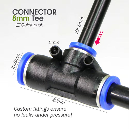 30M-5M DIY Free Bending Universal Sprayer Kit 8Mm Hose Patio Misting Cooling System for Garden Plant Fogging Watering Irrigation