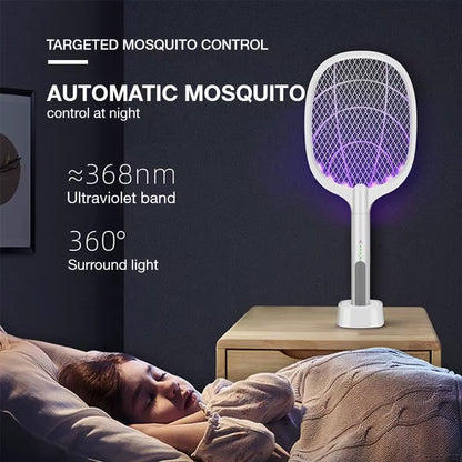 ZapAway USB Electric Mosquito Lamp & Fly Swatter – Portable Handheld Triple-Layer Mesh for Instant Relief