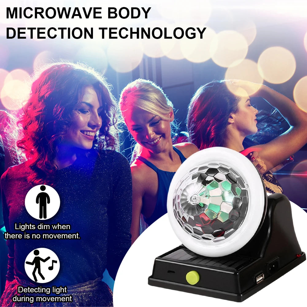 GlowOrb™ Waterproof Rotating Disco Ball Light – Colorful LED Magic for Parties & Events