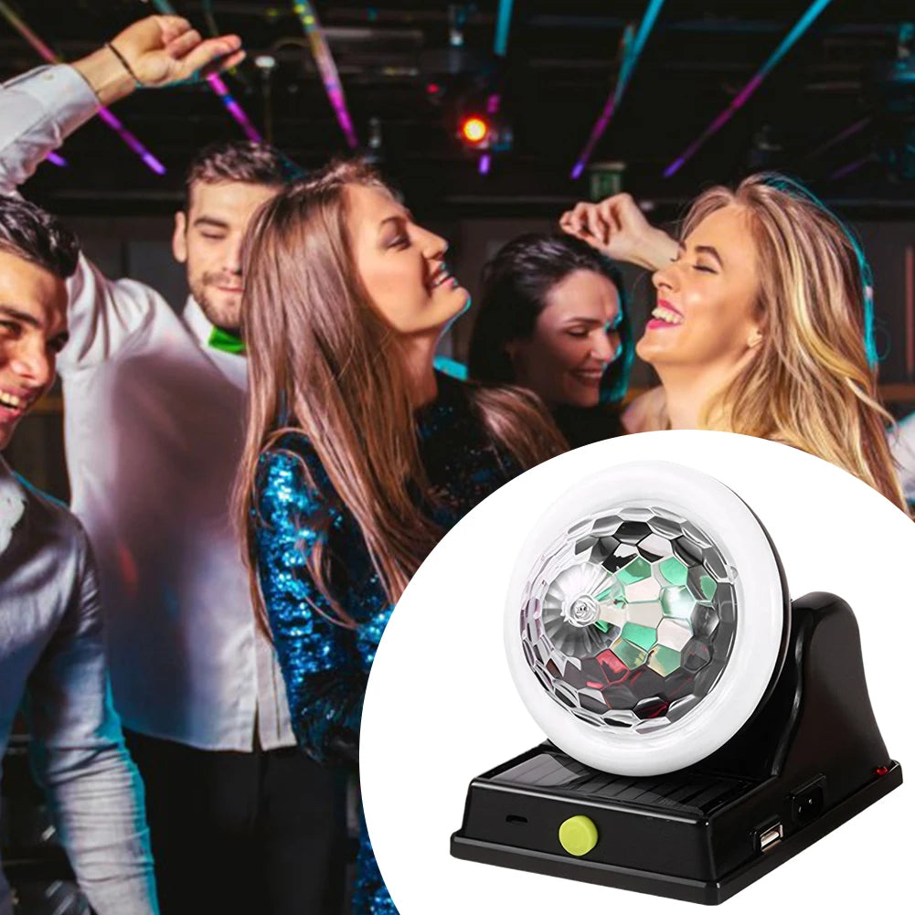GlowOrb™ Waterproof Rotating Disco Ball Light – Colorful LED Magic for Parties & Events